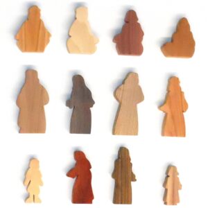 12 Multi-Wood Figures