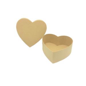 Unpainted Heart Shaped Box