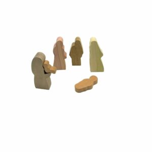 5Multi- Wood Saving Baby Moses Figures